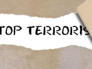 Stop terrorism banner Adobe stock image
