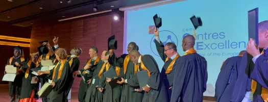 Cérémonie de remise des diplômes à la 1ère promotion du Mastère spécialisé « Gestion des risques et menaces Nucléaire, Radiologique, Biologique, Chimique, Explosif (NRBCE) mention Afrique »