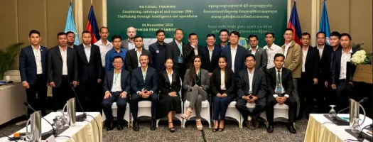 Participants attending the training exercise in Cambodia